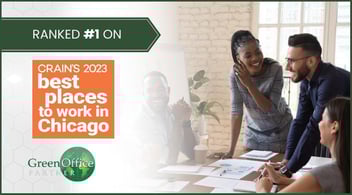 2023 Crain's Best Place to Work in Chicago - Green Office Partner
