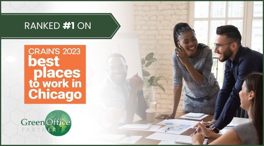 2023 Crain's Best Place to Work in Chicago - Green Office Partner